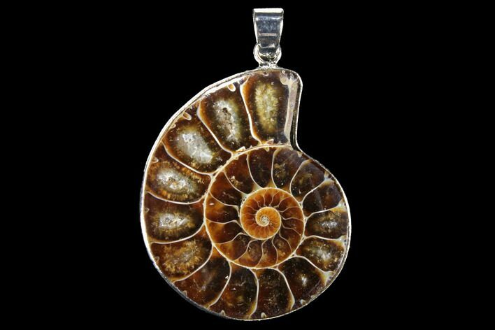 Fossil Ammonite Pendant - Million Years Old #112452